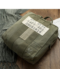 Canvas Mens Pilot Handbag Army Green Canvas WWII Bag Canvas Army Vertical Weekender Bag Travel Bag for Men