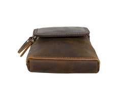 Leather Belt Pouch Small Pouch Bag for Men Cell Phone Belt Holster Mens Leather Belt Bag - iwalletsmen