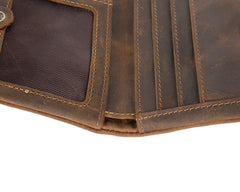 Mens Wallet with Coin Purse Billfold Leather Billfold with Coin Pocket - iwalletsmen