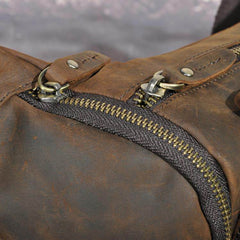 Dark Brown Mens Leather Waist Pack 