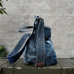  Blue Denim Tote Shoulder Bag Jean Tote Bag - Feltify