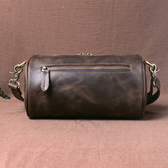 Leather Cylinder Shoulder Bag Mens barrel bag leatherâ€?