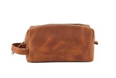 Leather Pouch Bag for Men Cool Mens Toiletry Bag Leather Men's Toiletry Bag - iwalletsmen