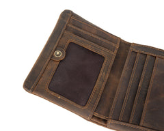 Mens Wallet with Coin Purse Billfold Leather Billfold with Coin Pocket - iwalletsmen