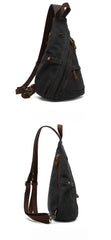 Canvas Large Sling Backpack - Handle Detail