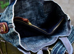 Blue Jean Vertical Tote Bag Denim Tote Handbag Denim Tote Bag Blue Denim Tote Shoulder Bag - Feltify