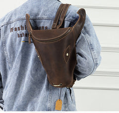 Brown Ox Bull Head Leather Backpack Mens Cool Leather Backpack - iwalletsmen