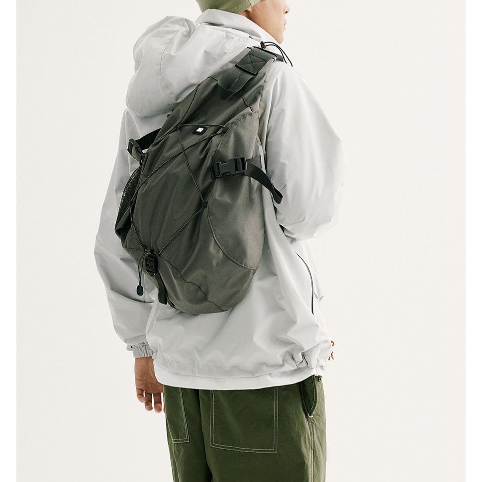 cross body bag for travel for men Gray Mens Crossbody Sling Bag Travel Large Sling Bag For Men Gray Nylo – iChainWallets