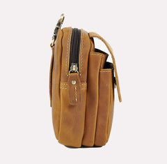 Brown Leather Belt Loop Pouch 