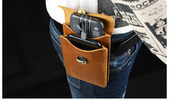 Leather Cell Phone Holster with Belt Loop Leather Phone Holster for Belt Mens Leather Belt Bag Pouch Bag - iwalletsmen