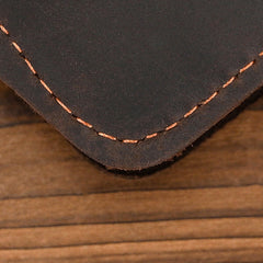 Mens Wallet With Lots of Card Slots Leather Vertical Wallet with Buckle 