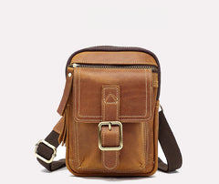 Brown Leather Belts Pouches 