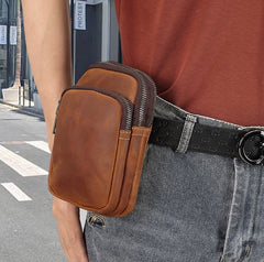 Leather Pouch Bag for Mens Small Pouch Bag for Men Belt Pouch for Men - iwalletsmen