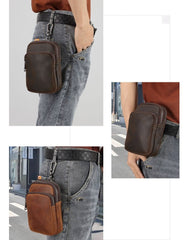 Leather Pouch Bag for Mens Small Pouch Bag for Men Belt Pouch for Men - iwalletsmen