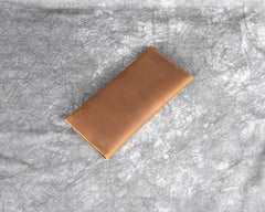 Long Leather Wallet with Flap Mens Wallet with Flap Brown Leather Flap Wallet - iwalletsmen