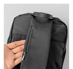 Nylon Gray Large Sling Bag For Men Sling Bag For Big Men Mens Large Sling Bag