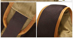 Sling Bag for Big Man - Waxed Canvas Large Sling Backpack - Large Canvas Sling Bag