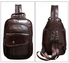 Large Leather Sling Bag - Studio View