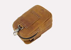 Brown Leather Belt Loop Pouch 