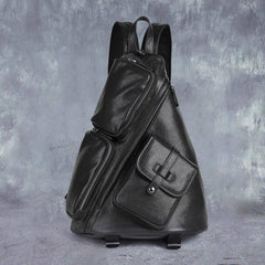 Leather Large Sling Bag for Big Guys