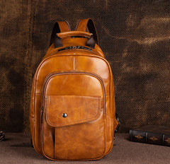 Leather Large Sling Backpack - Detail