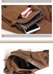 Large Canvas Sling Bag for Big Guys - Canvas Texture