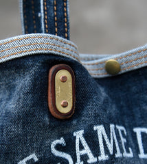 Blue Denim Tote Handbag Denim Tote Bag Blue Denim Tote Shoulder Bag Jean Tote Bag - Feltify