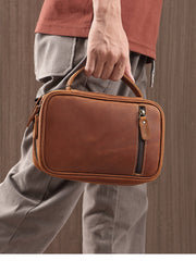 Leather Mini Briefcase ipad Mini Briefcase for Men Mini Briefcase Bag Leather - iwalletsmen