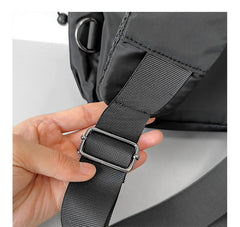 Nylon Gray Large Sling Bag For Men Sling Bag For Big Men Mens Large Sling Bag