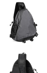 sling backpack Black Sport Backpack Crossbody Waterproof Sling Bag Large Sling Bag For Big Men Cool Large Chest Bag for Men