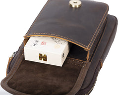 Black Belt Clip On Pouch Mens Belt Pouch Leather Belt Phone Pouch Leather Phone Belt Pouch - iwalletsmen