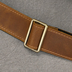 Crazy Horse Leather Backpack Mens 17L Brown Leather Backpack for Men - iwalletsmen