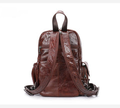 Leather Large Sling Backpack - Main Compartment