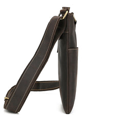 Men's Vertical Messenger Bag Leather Cross body Bags for Men Leather Cross Body Bag - iwalletsmen