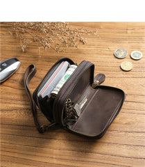 leather wallet with key ring​ Leather Wallet With Key Holder Cool Key Wallets Car Key Fob Wallet Leather Wallet and Key Holder