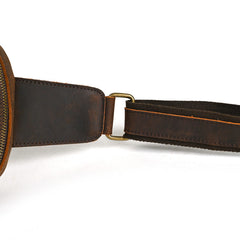 Dark Brown Leather Sling Backpack for Men - iwalletsmen