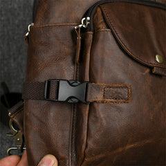 Large Leather Sling Bag for Big Guys - Box Shot