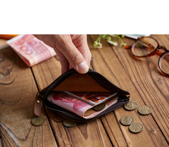 slim front pocket wallet​ Small Zippered Wallet Men Slim Wallet L Zip Wallet Front Pocket Wallets for Men