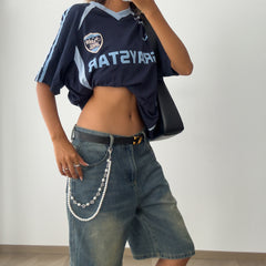 Pearl Wallet Chain Womens Flower Double Wallet Chain Silver Beaded Wallet Chain for Women - iChainWallets