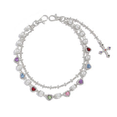 Pearl Wallet Chain for Women Gold Wallet Chain Womens Wallet Chain with Heart - iChainWallets