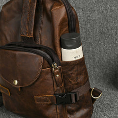 Large Leather Sling Bag for Big Guys - Overall View