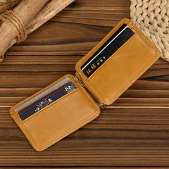 Bifold Leather Wallet with Money Clip Mens Bifold Wallets with Money Clip - iwalletsmen
