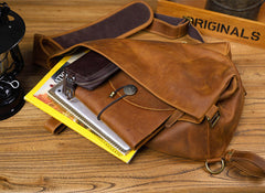 Big sling bag for men - product overview from angle