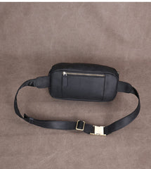 Dark  Brown Large Leather Waist Bag Mens - iwalletsmen