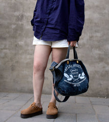 Blue Denim Tote Handbag Denim Tote Bag Blue Denim Tote Shoulder Bag Jean Tote Bag - Feltify