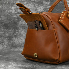 Brown Leather Weekender Bag for Men Vintage Leather Weekend Bag for Men - iwalletsmen