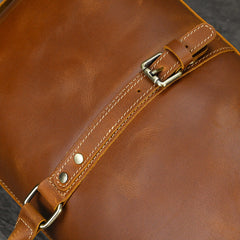 Brown Leather Weekender Bag for Men Vintage Leather Weekend Bag for Men - iwalletsmen