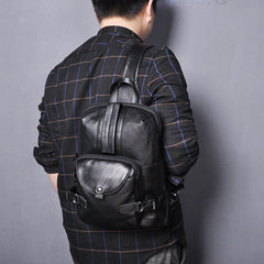 Leather Large Sling Backpack - Size Comparison