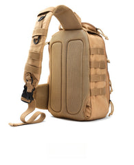 Khaki Tactical Canvas mens large sling bag,