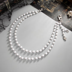 Pearl Wallet Chain for Womens Wallet Chain Double Wallet Chain - iChainWallets